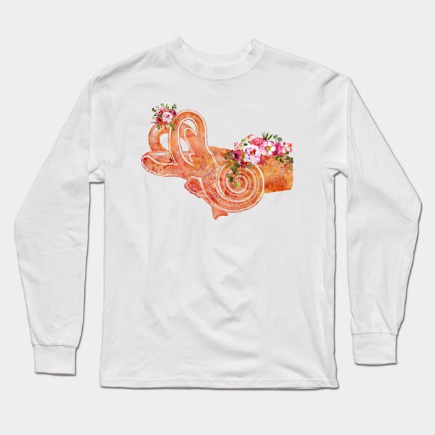 Human ear Long Sleeve T-Shirt by erzebeth